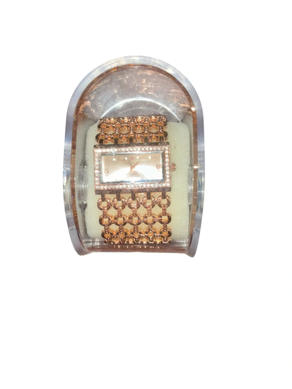Rose Gold Cuff Bracelet Watch for Women